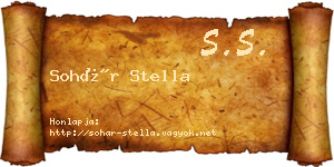 Sohár Stella névjegykártya